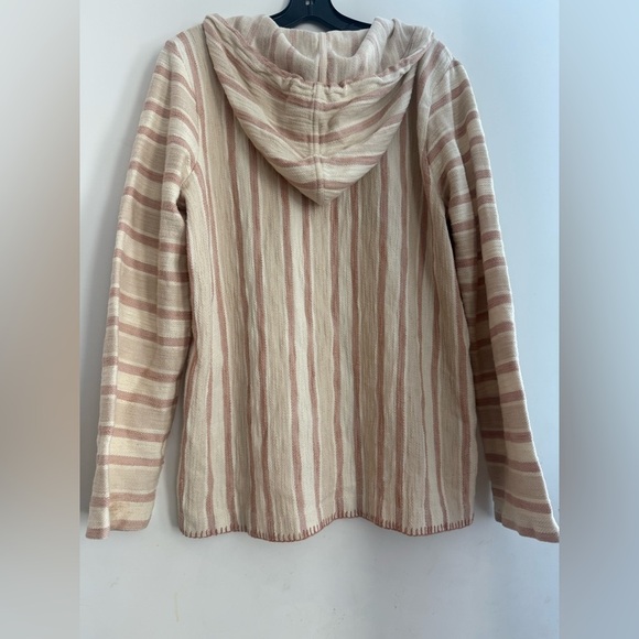 Faherty DAY TRIPPER HOODIE DAYTRIPPER STRIPE Womens Medium Baja Neutral - Picture 3 of 5